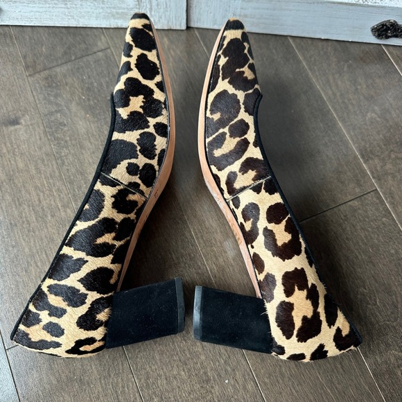 Kate Spade Leopard Print Cow Fur Fall‎ Holidays Classic Block Heel 7M - Picture 4 of 9